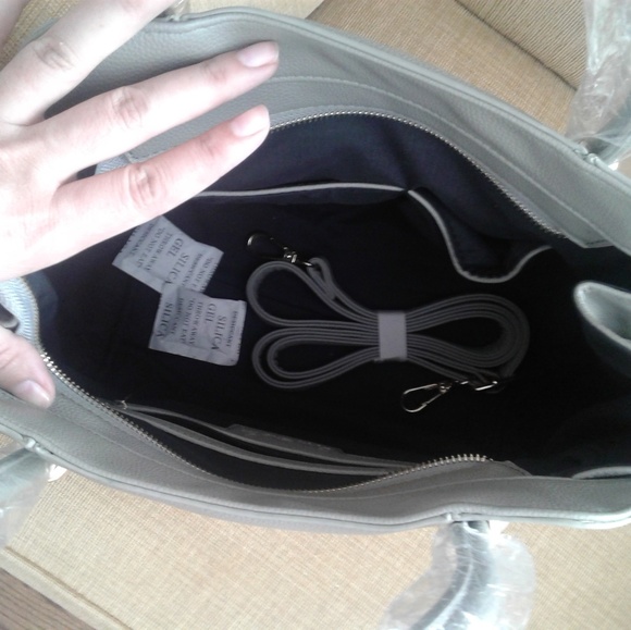 LAST ONE! Pink Haley Beatrice Tote in Gray - Picture 5 of 7